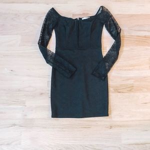 LBD with lace sleeves!